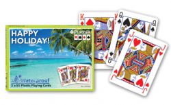 JEU PIATNIK - JEUX DE CARTES DOUBLE HAPPY HOLIDAYS 100% PLASTIQUE